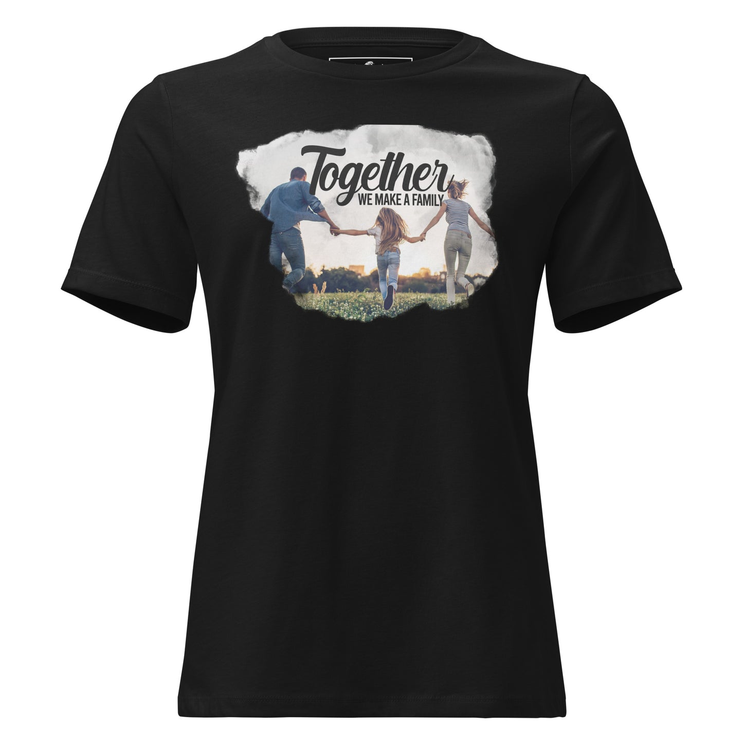 Together We Make a Family - Running Field Edition Black Motivational Women’s T-Shirt