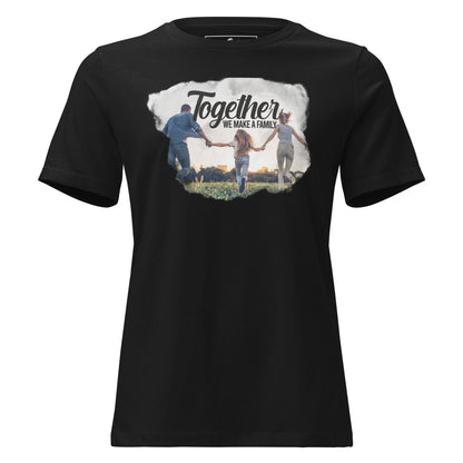 Together We Make a Family - Running Field Edition Black Motivational Women’s T-Shirt