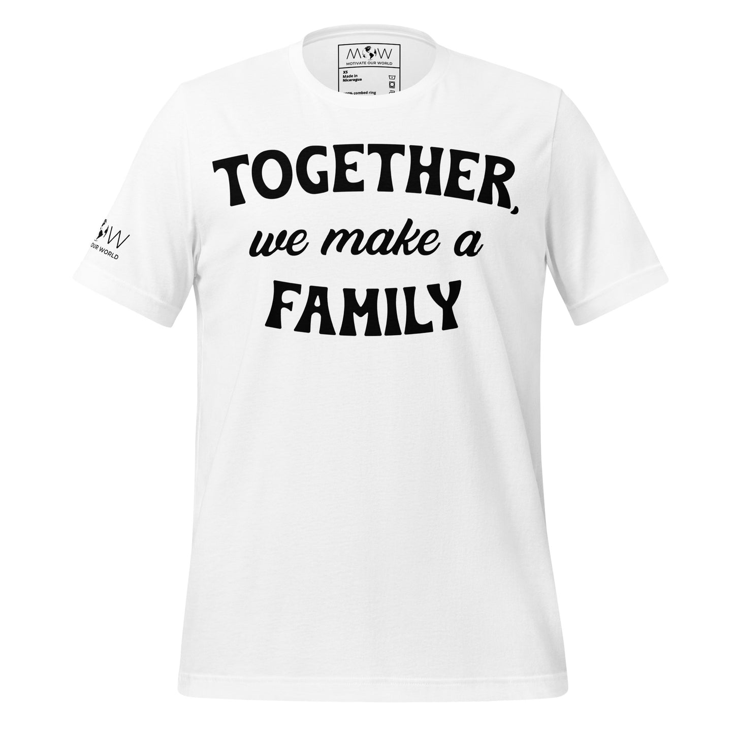 Together We Make a Family – Classic Bold Edition White Motivational Men's T-Shirt