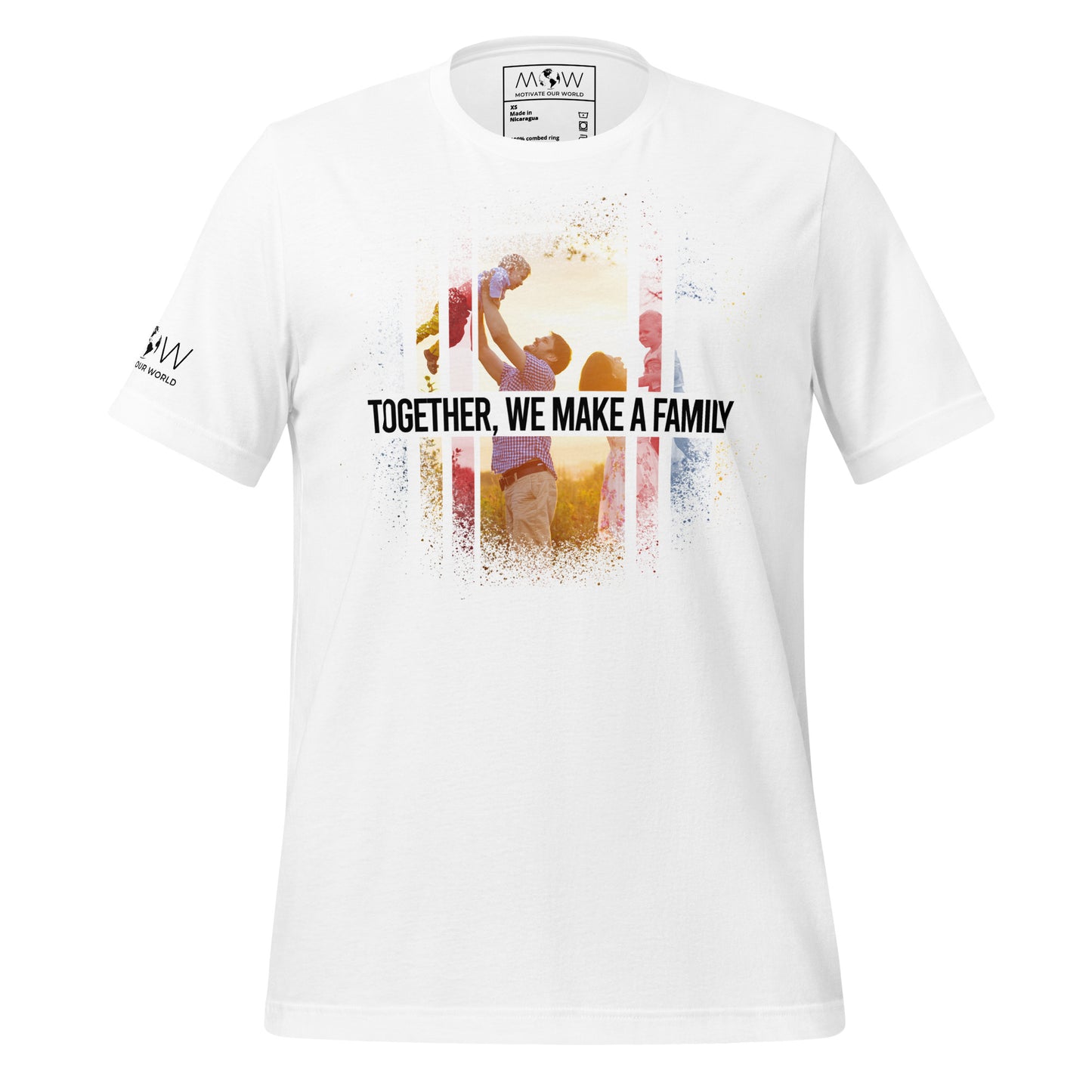 Together, We Make a Family White Motivational Men's T-Shirt