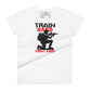 Train Hard, Fight Easy Women’s Motivational White T-Shirt