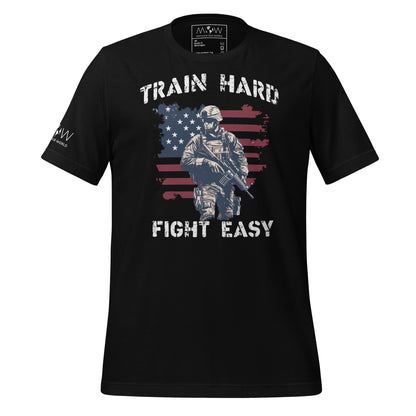 Train Hard Men's Motivational Black T-Shirt