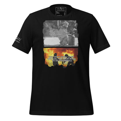 Train Hard Today - Firefighter Dedication Black Motivational Men's T-Shirt