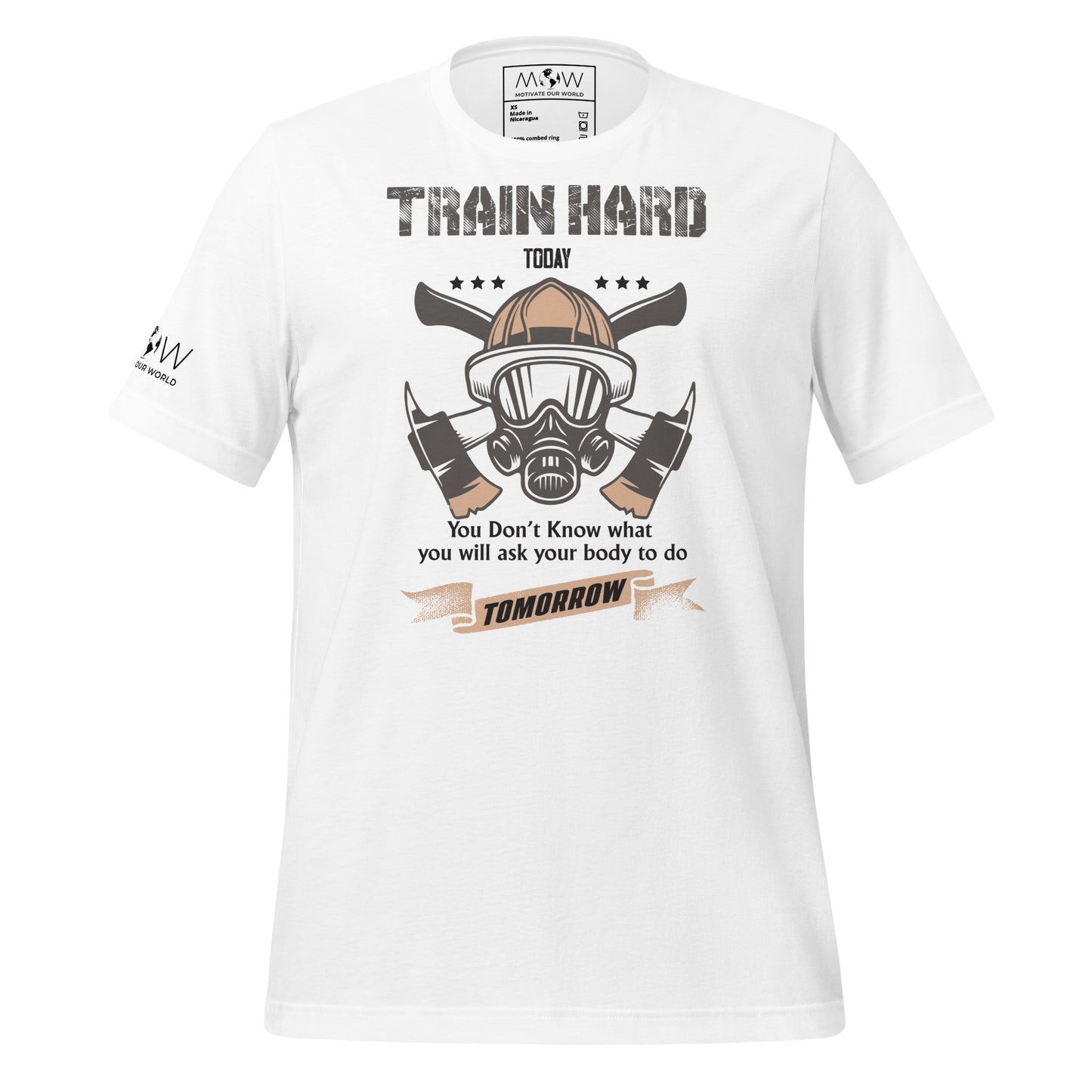 Train Hard Today White Motivational Men's T-Shirt