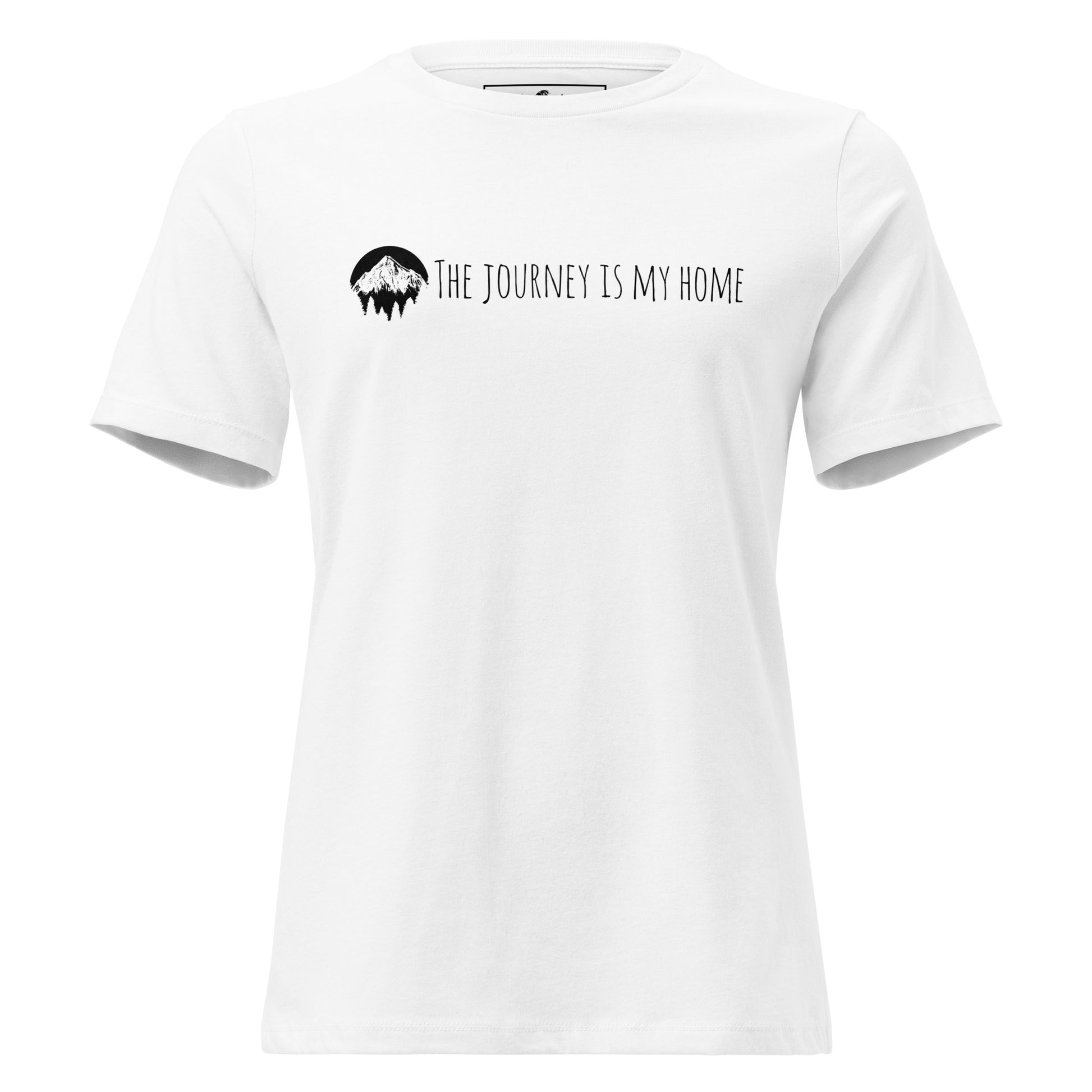 Travel is the Only Thing You Buy That Makes You Richer (Minimalist Black Design) White Motivational Women’s T-Shirt