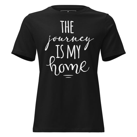 Travel is the Only Thing You Buy That Makes You Richer (Minimalist Design) Black Motivational Women’s T-Shirt