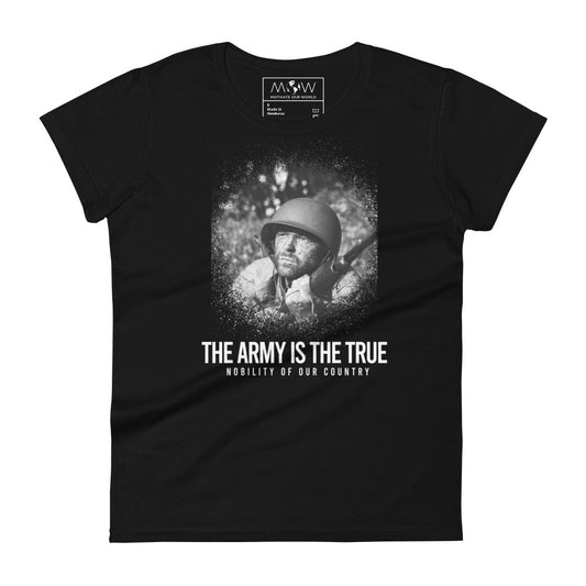 True Nobility of Our Country Women’s Motivational Black T-Shirt