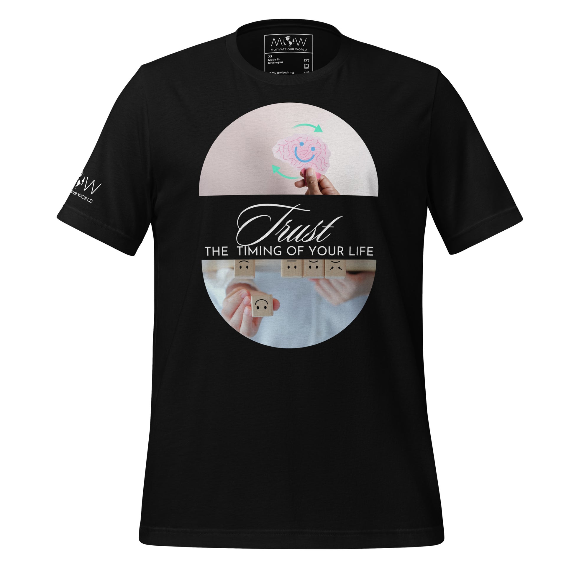 Trust the Timing of Black Motivational  Men's T-Shirt