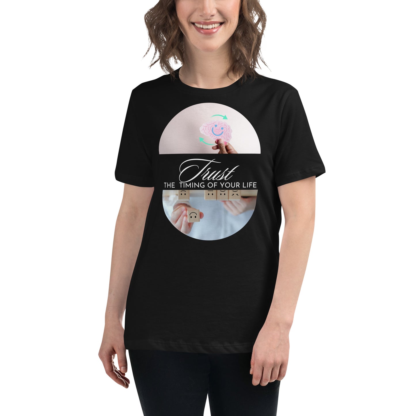 Trust the Timing of Black Motivational Women’s T-Shirt Lifestyle