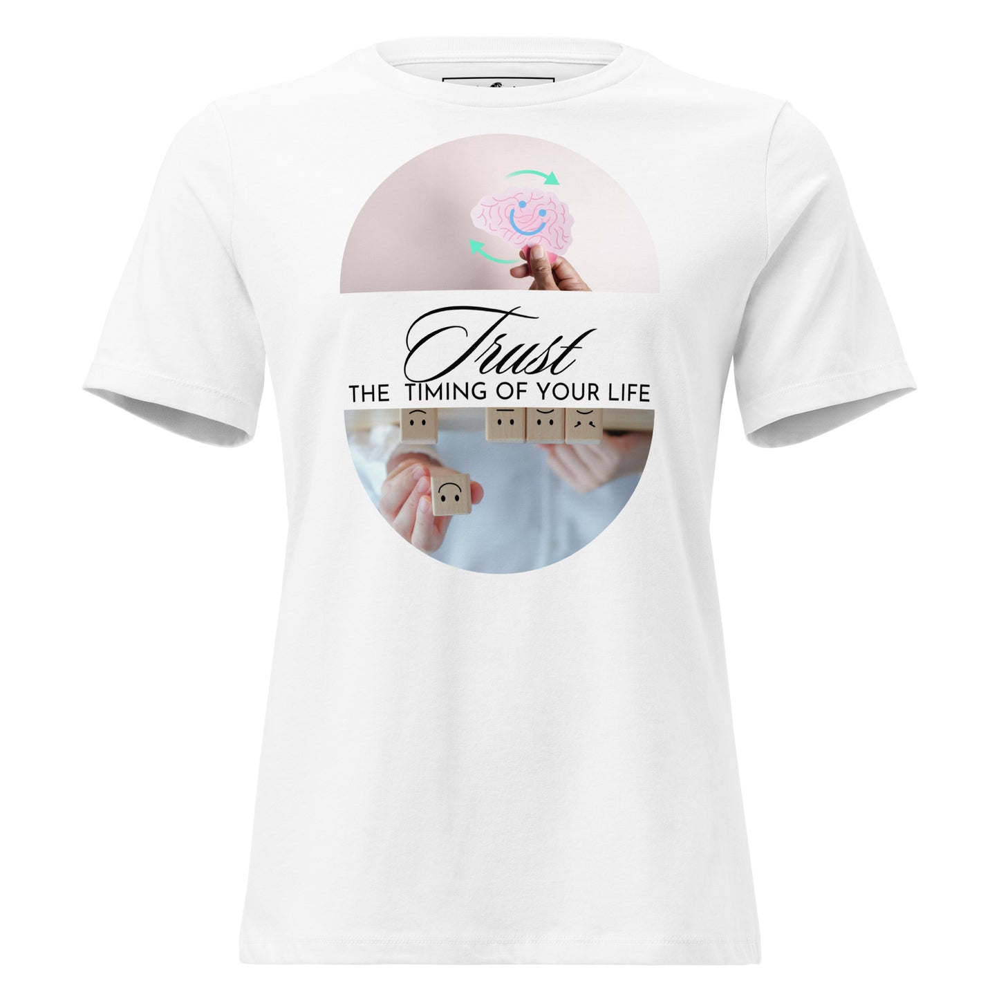 Trust the Timing of White Motivational Women’s T-Shirt