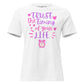 Trust the Timing of Your Life White Motivational Women’s T-Shirt