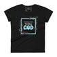 Trusting God Frame Design Women’s Motivational Black T-Shirt