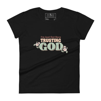 Trusting God Women’s Motivational Black T-Shirt