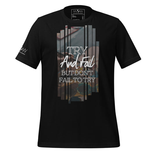 Try and Fail - Abstract Palette Edition Black Motivational Men's T-Shirt