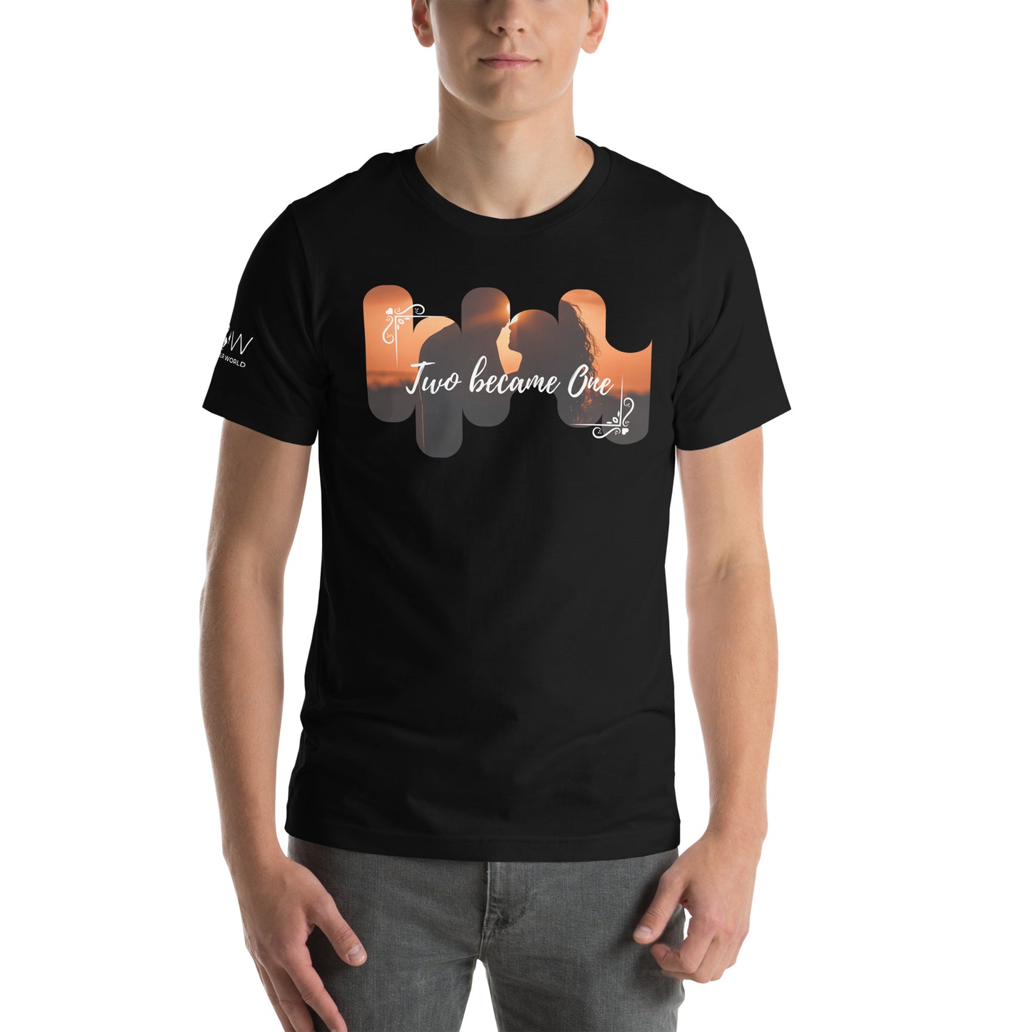 Two Became One – Sunset Silhouette Edition Black Motivational Men's T-Shirt