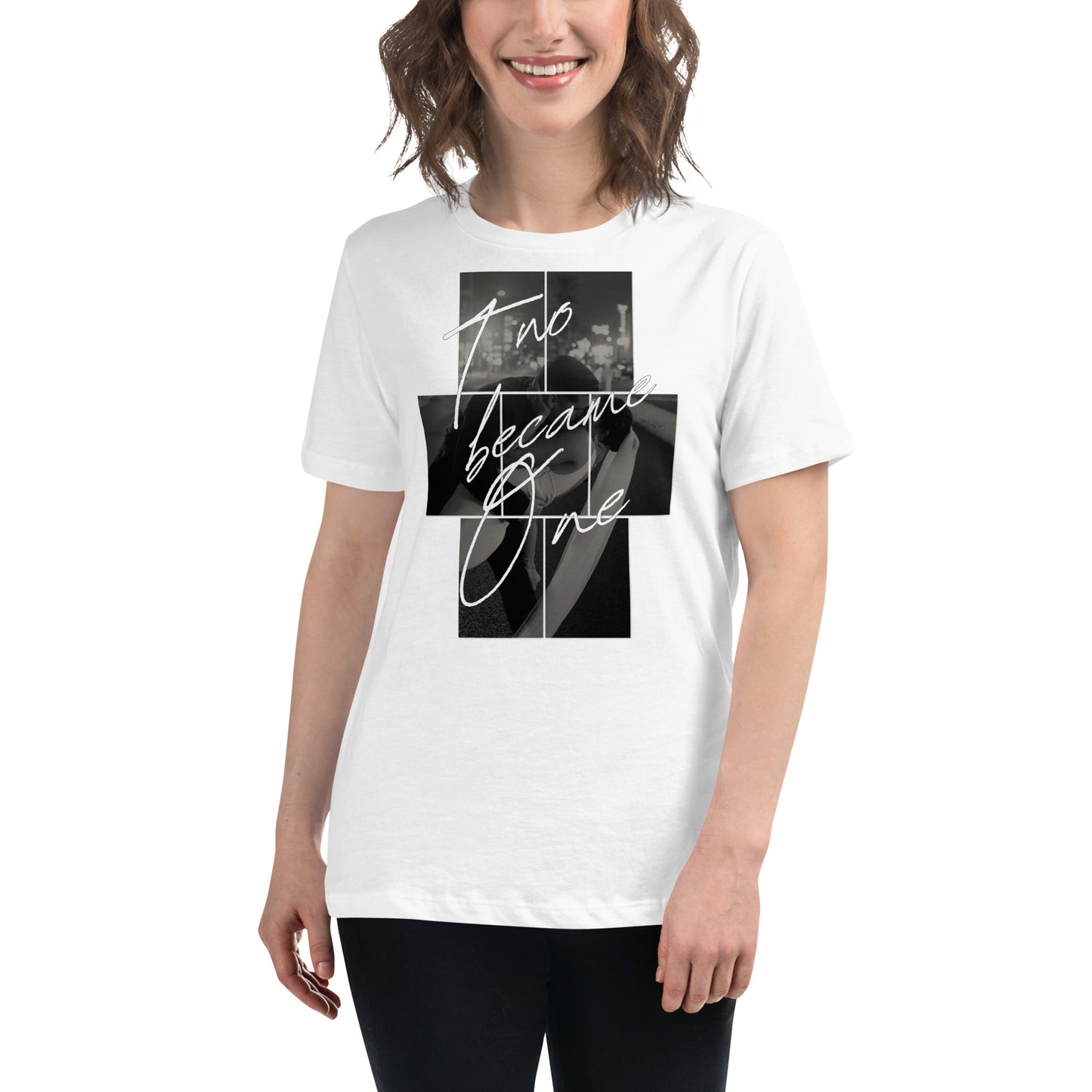 Two Became One – Wedding Night Edition White Motivational Women’s T-Shirt Lifestyle