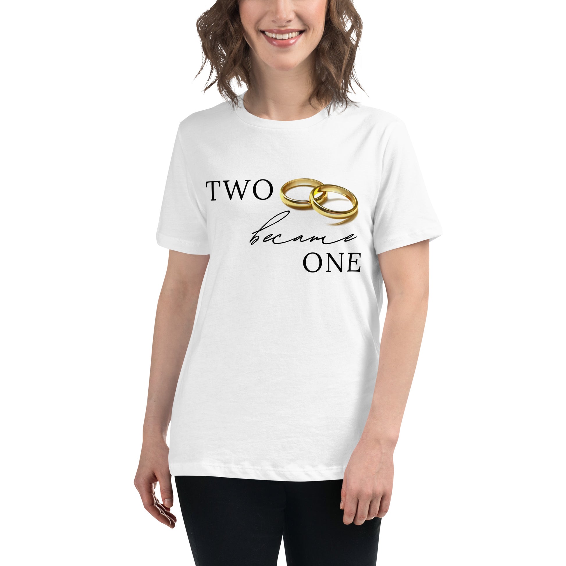 Two Became One White Motivational Women’s T-Shirt Lifestyle