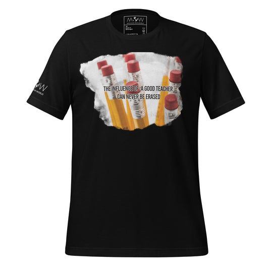 Unerasable Impact of Teachers Men's Motivational Black T-Shirt