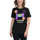V for Video Games Black Motivational Women’s T-Shirt Lifestyle