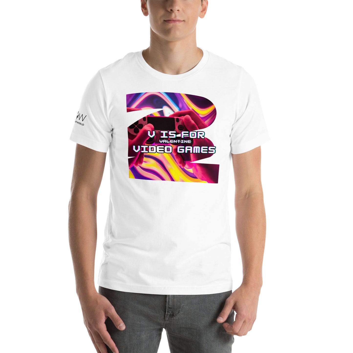 "V is for Video Games" - Gaming White Motivational Men's T-Shirt