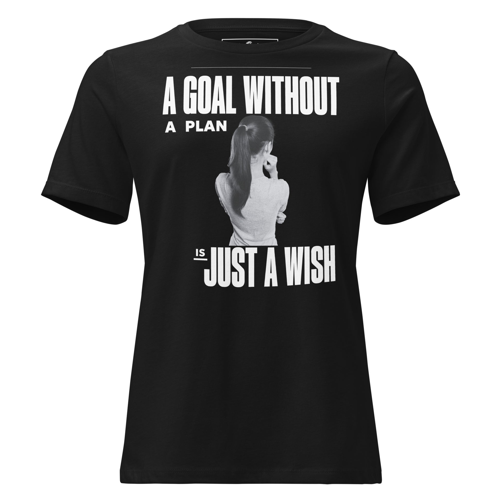 Vision from Behind Black Motivational Women’s T-Shirt