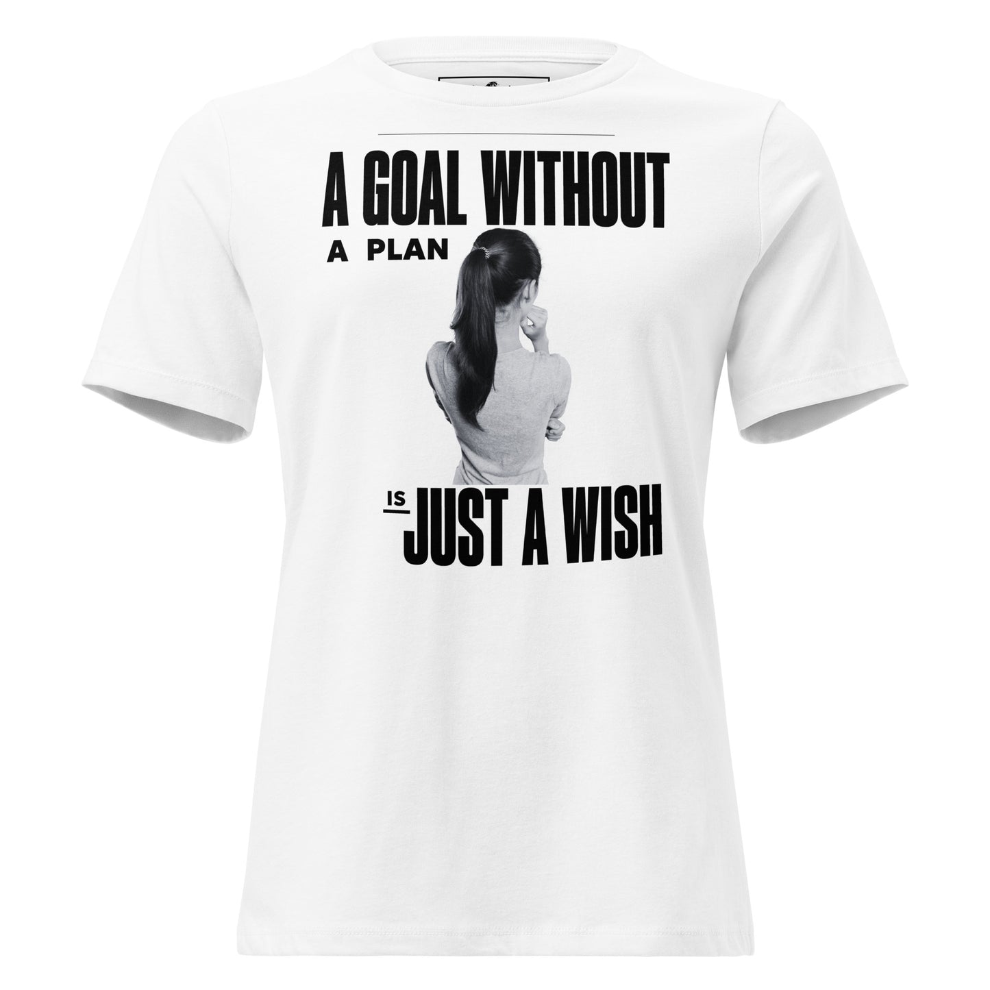 Vision from Behind White Motivational Women’s T-Shirt