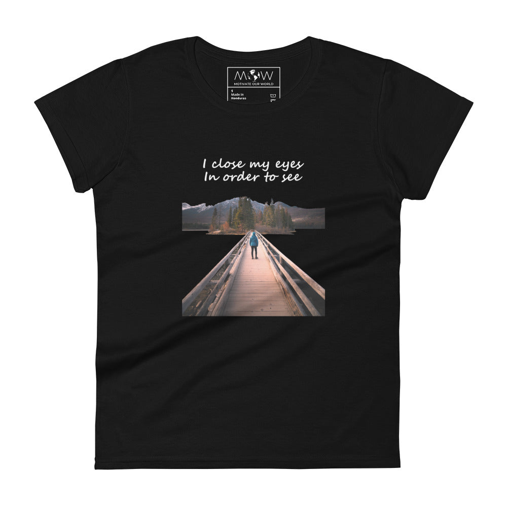 Walk Your Path Women’s Motivational Black T-Shirt