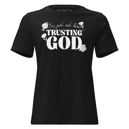 Walk by Faith - Black Motivational Women’s T-Shirt