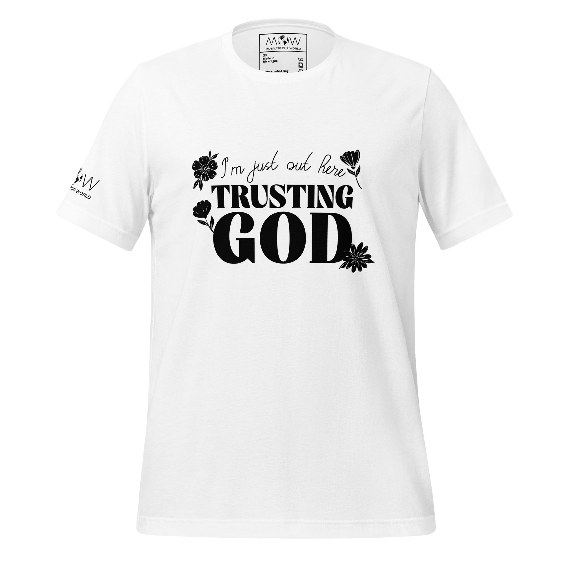 Walk by Faith - Men's Motivational White T-Shirt