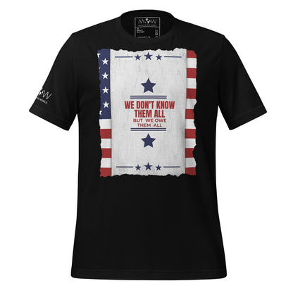 We Don't Know Them All Men's Motivational Black T-Shirt