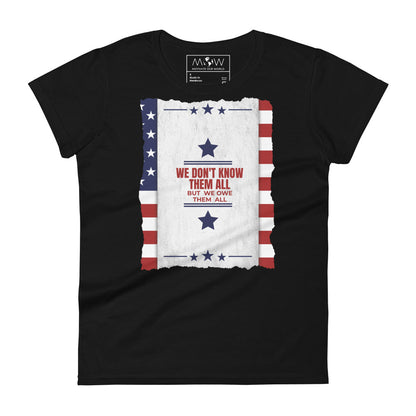 We Don't Know Them All Women's Motivational Black T-Shirt