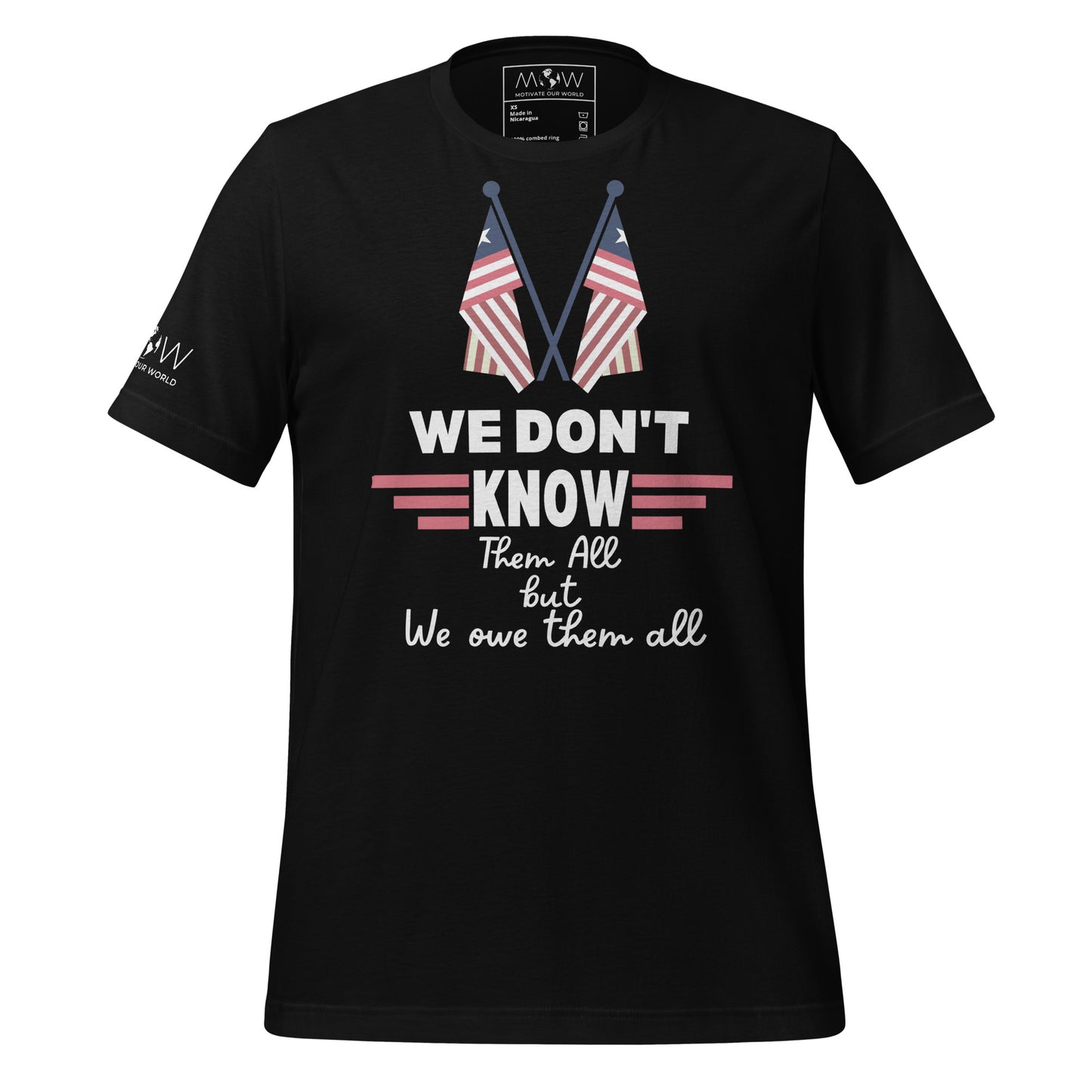 We Don't Know Them Men's Motivational Black T-Shirt