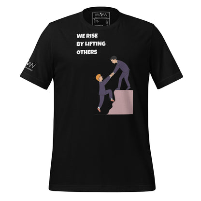 We Rise by Lifting Others Black Motivational Men's T-Shirt