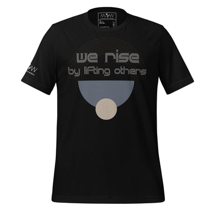 We Rise by Lifting Others Men's Motivational Black T-Shirt