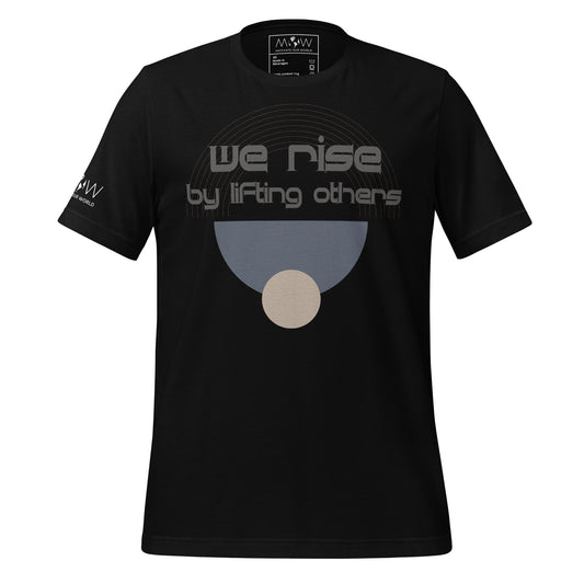 We Rise by Lifting Others Men's Motivational Black T-Shirt