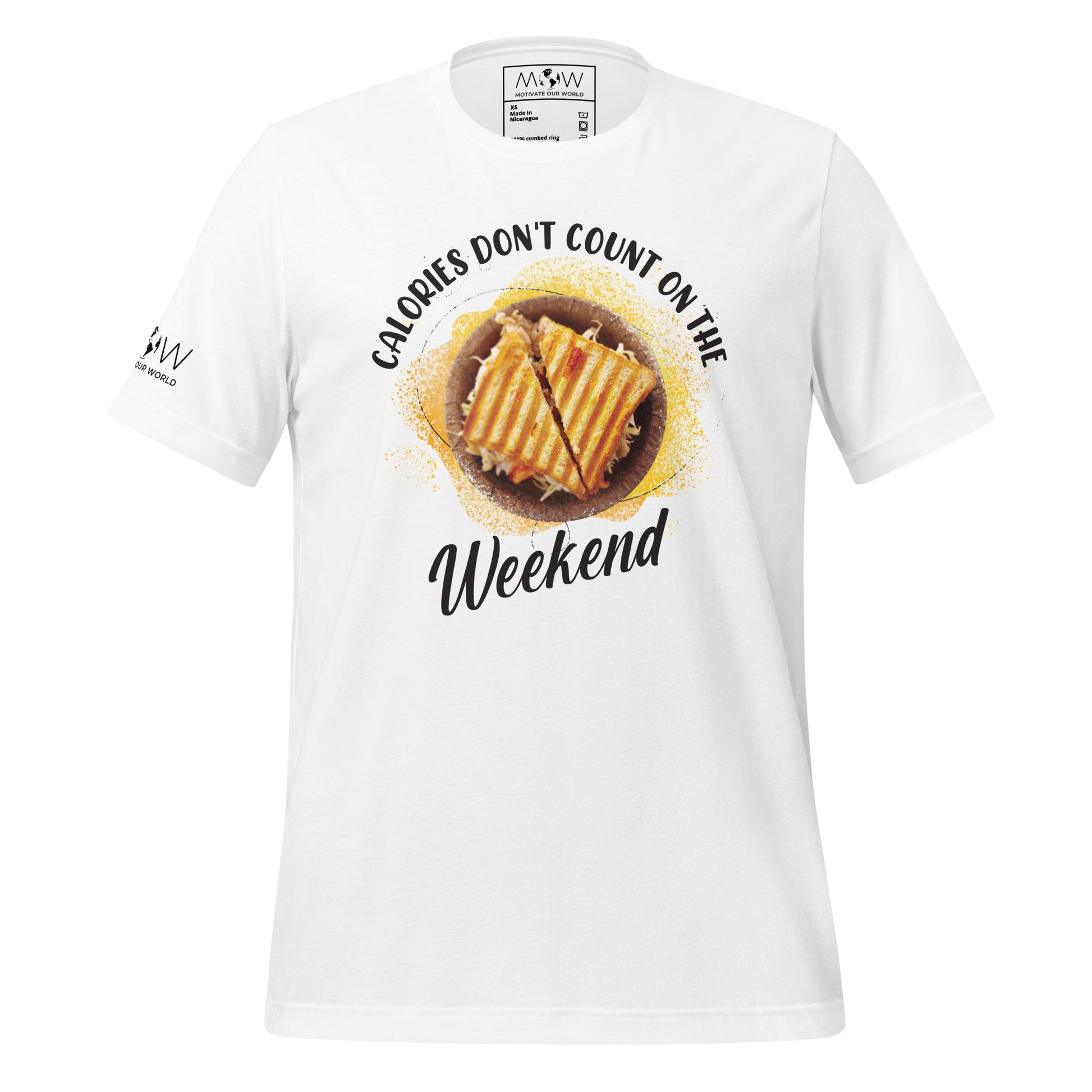 Weekend Calories Don't Count Men's Motivational White T-Shirt