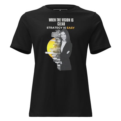 When the Vision Is Clear Black Motivational Women’s T-Shirt