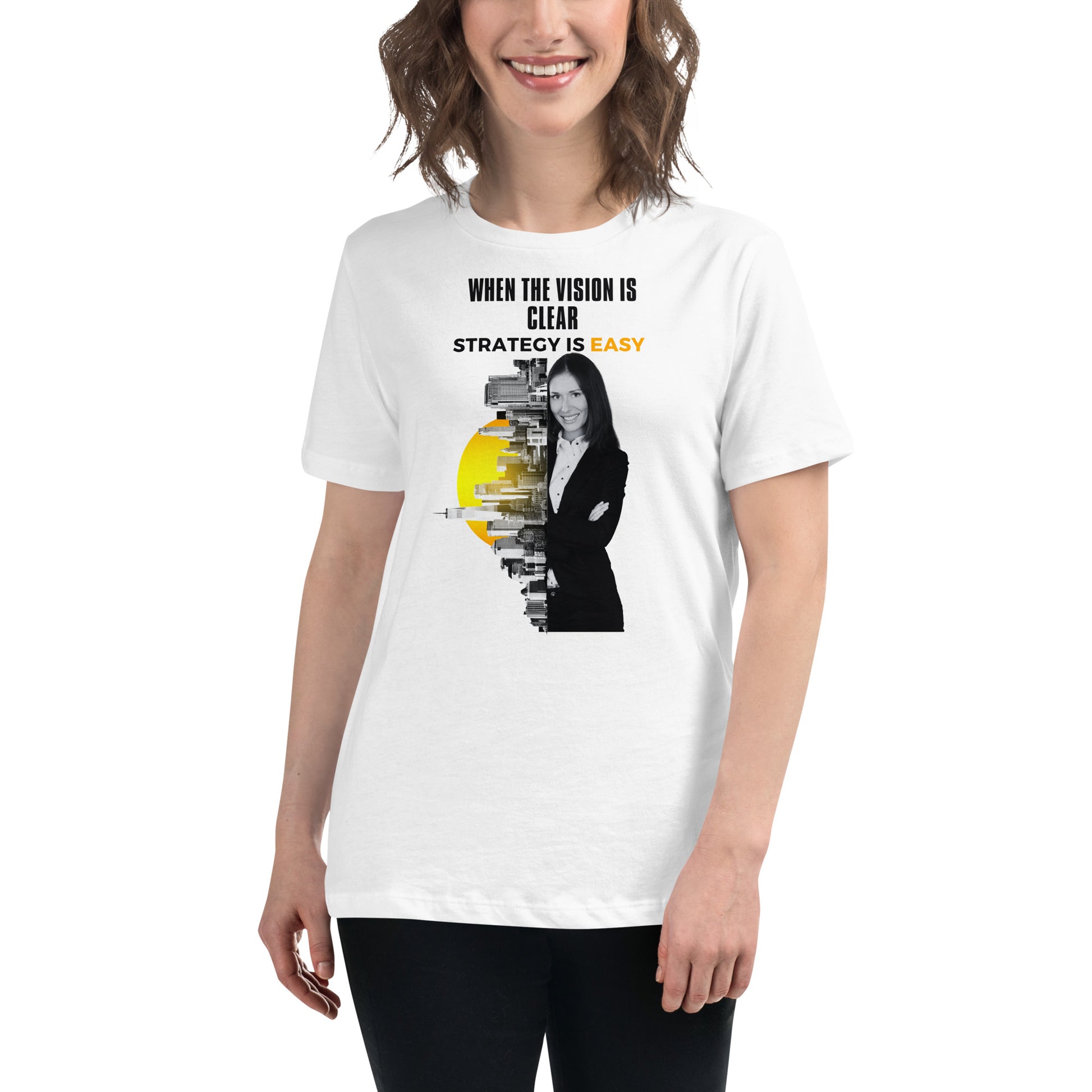 When the Vision Is Clear White Motivational Women’s T-Shirt Lifestyle