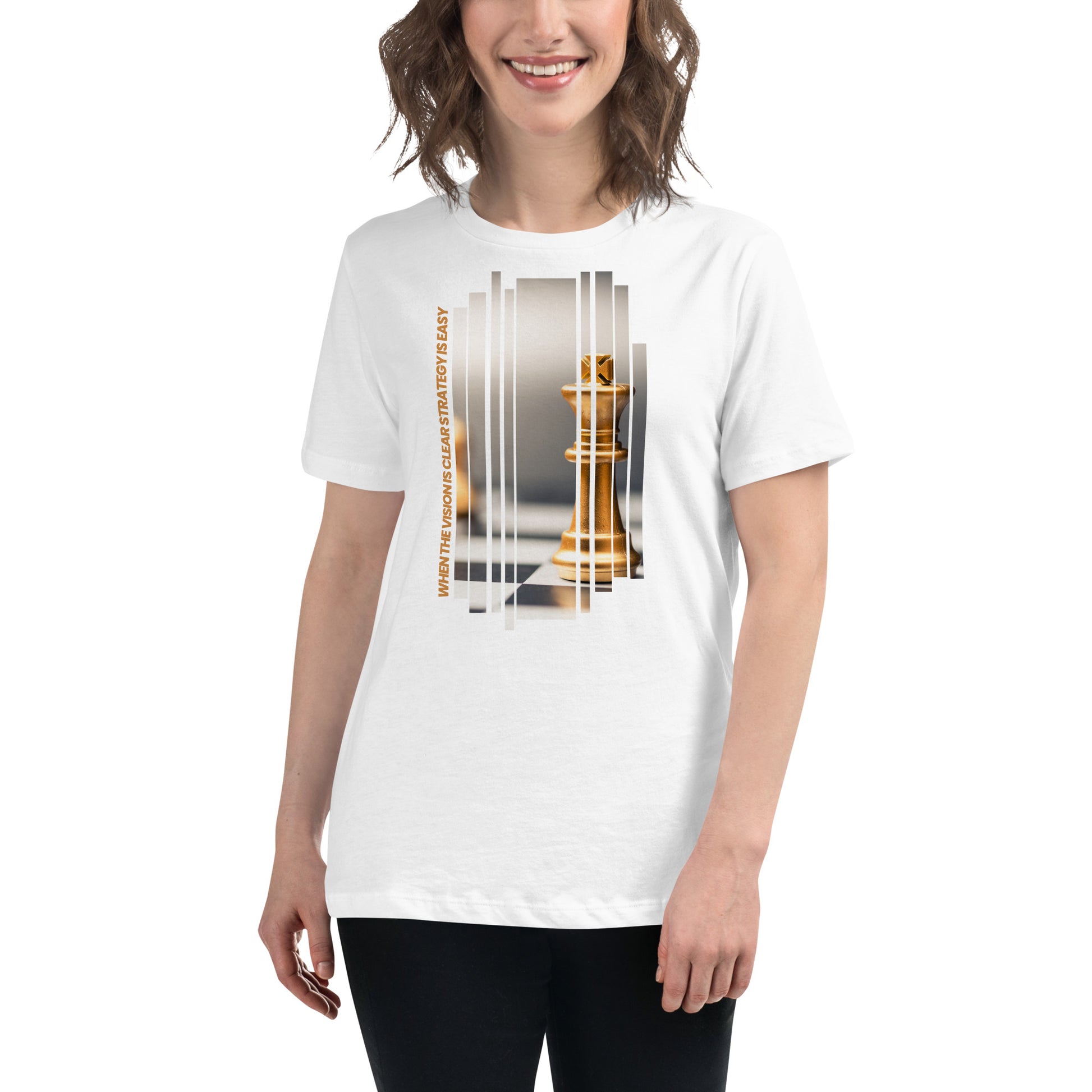 When the Vision White Motivational Women’s T-Shirt Lifestyle
