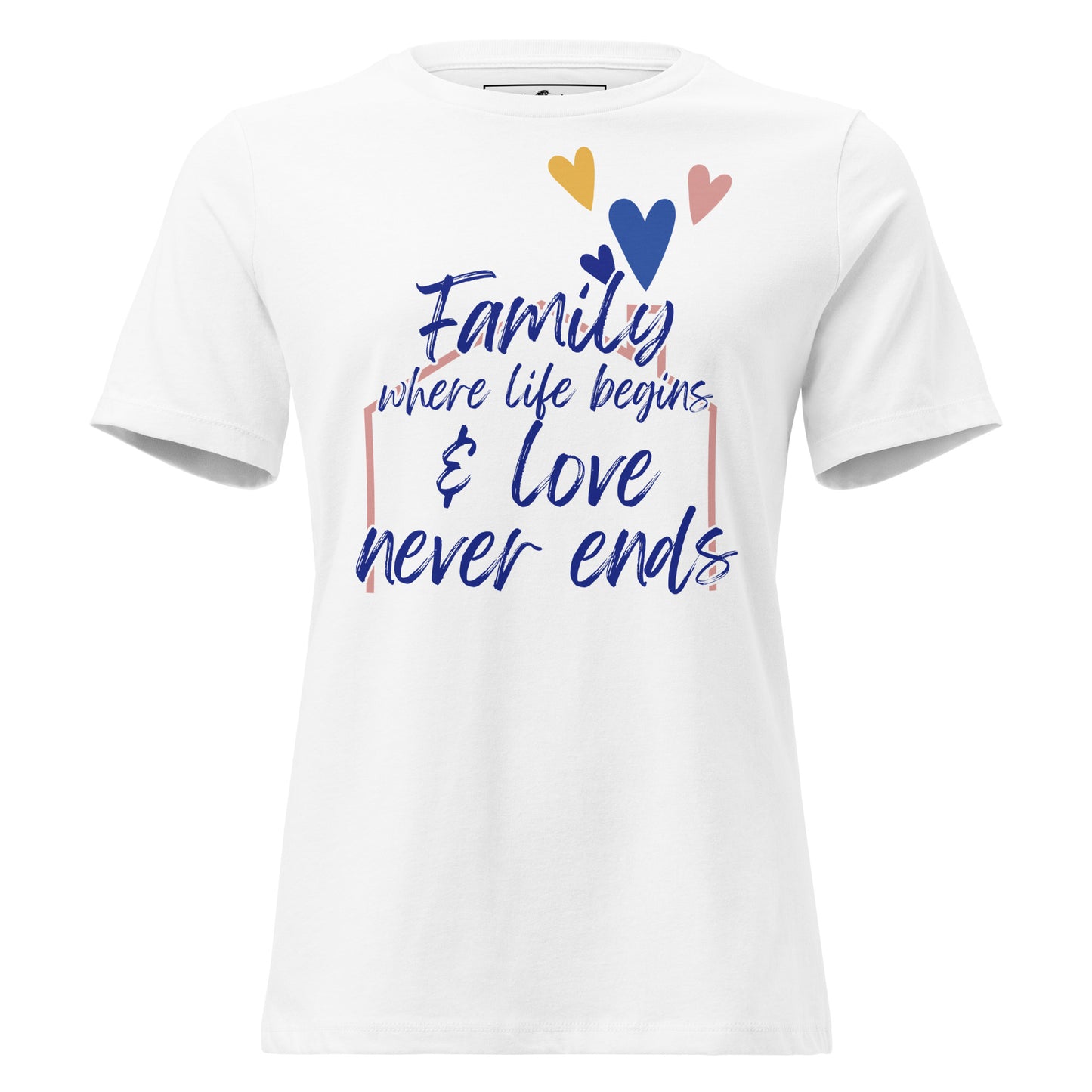 Where Life Begins & Love Never Ends -White Motivational Women’s T-Shirt