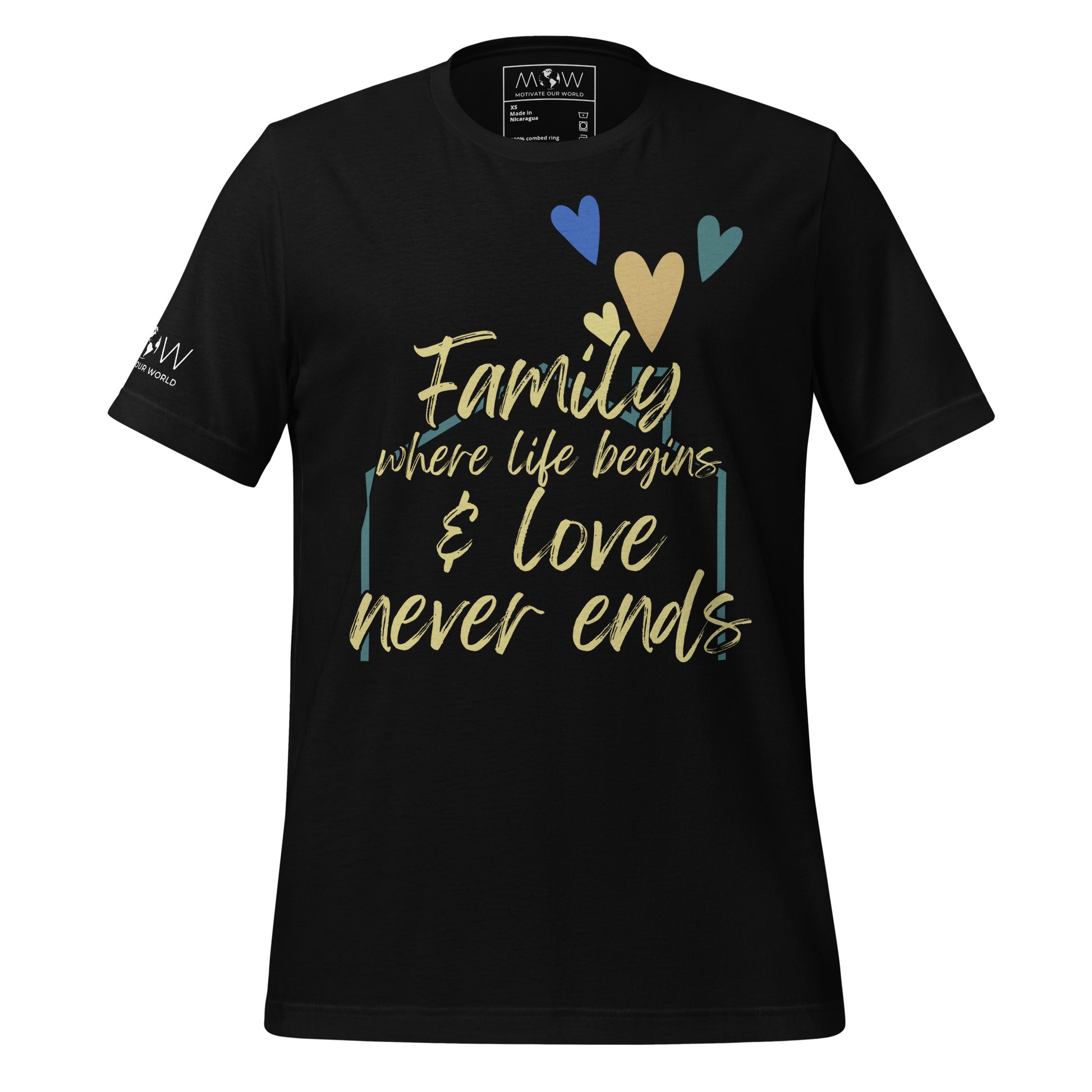 Where Life Begins & Love Never Ends - Black Motivational Men's T-Shirt