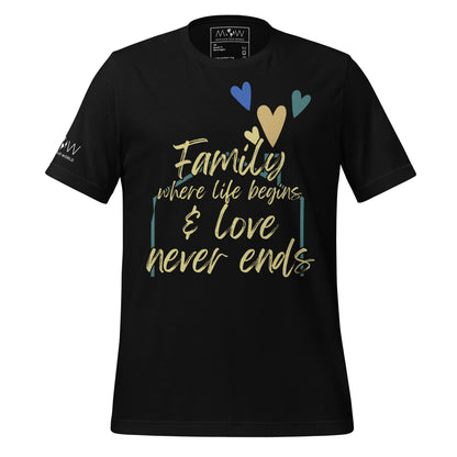Where Life Begins & Love Never Ends - Black Motivational Men's T-Shirt