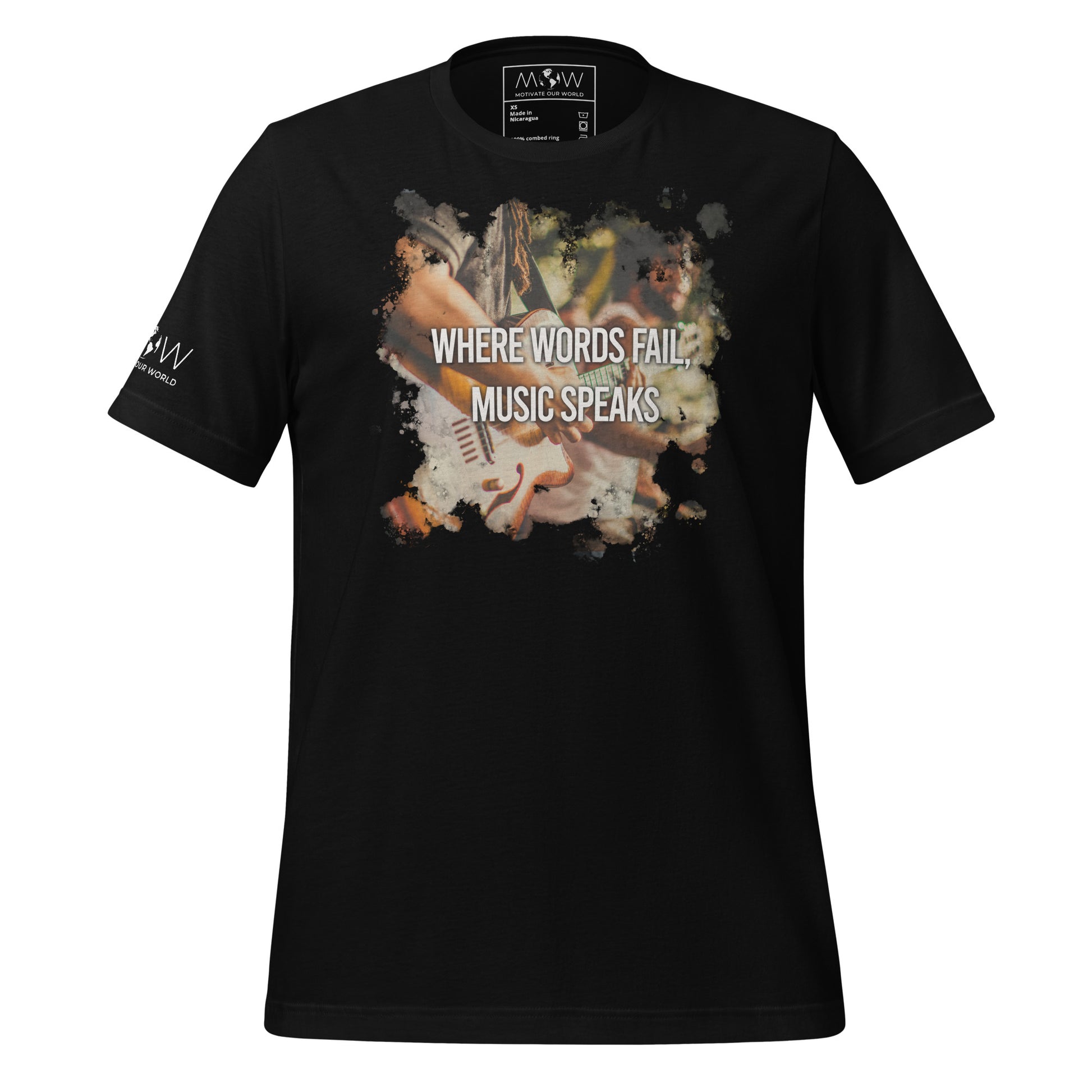 Where Words Fail Black Motivational Men's T-Shirt