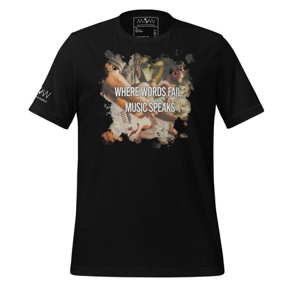 Where Words Fail Black Motivational Men's T-Shirt