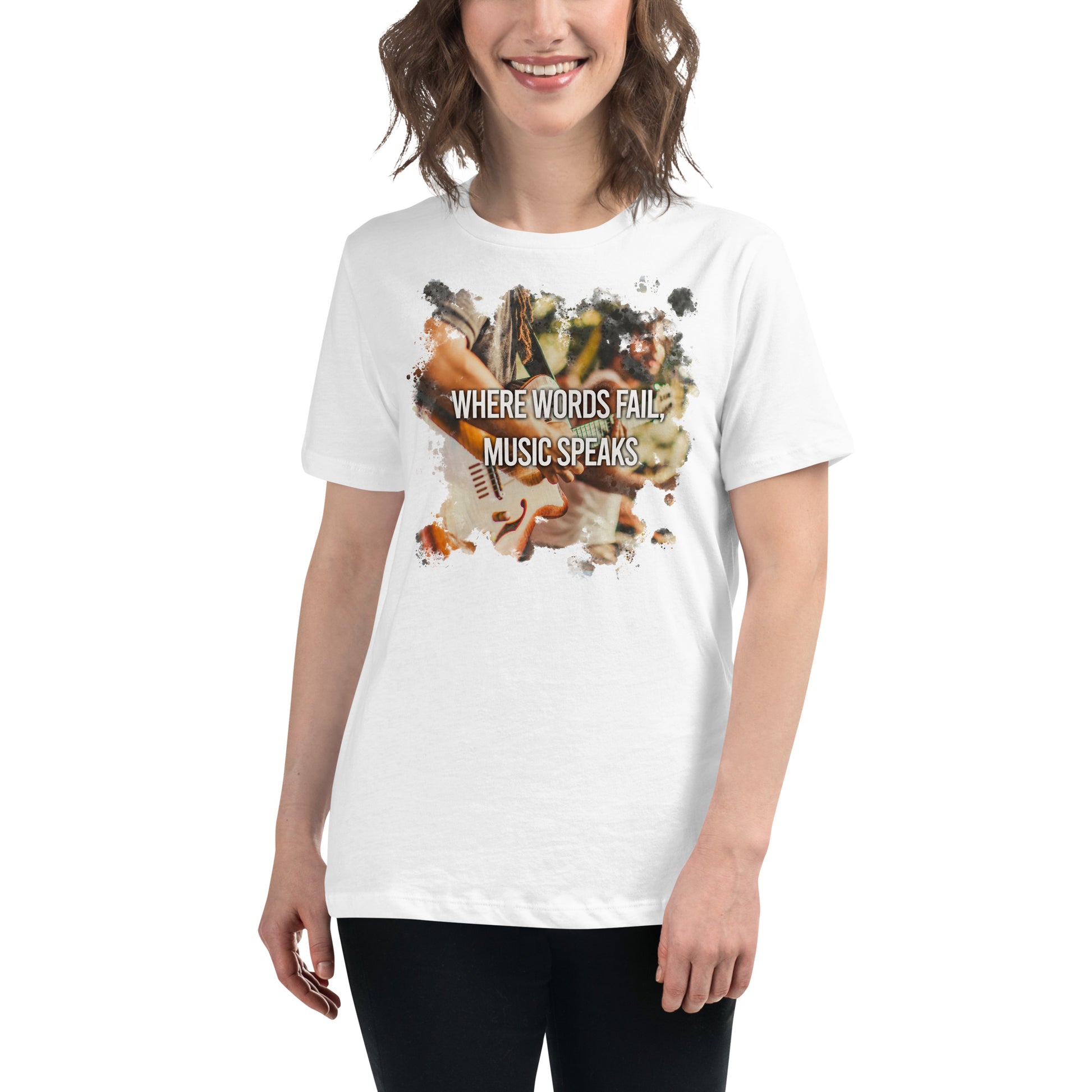 Where Words Fail White Motivational Women’s T-Shirt Lifestyle