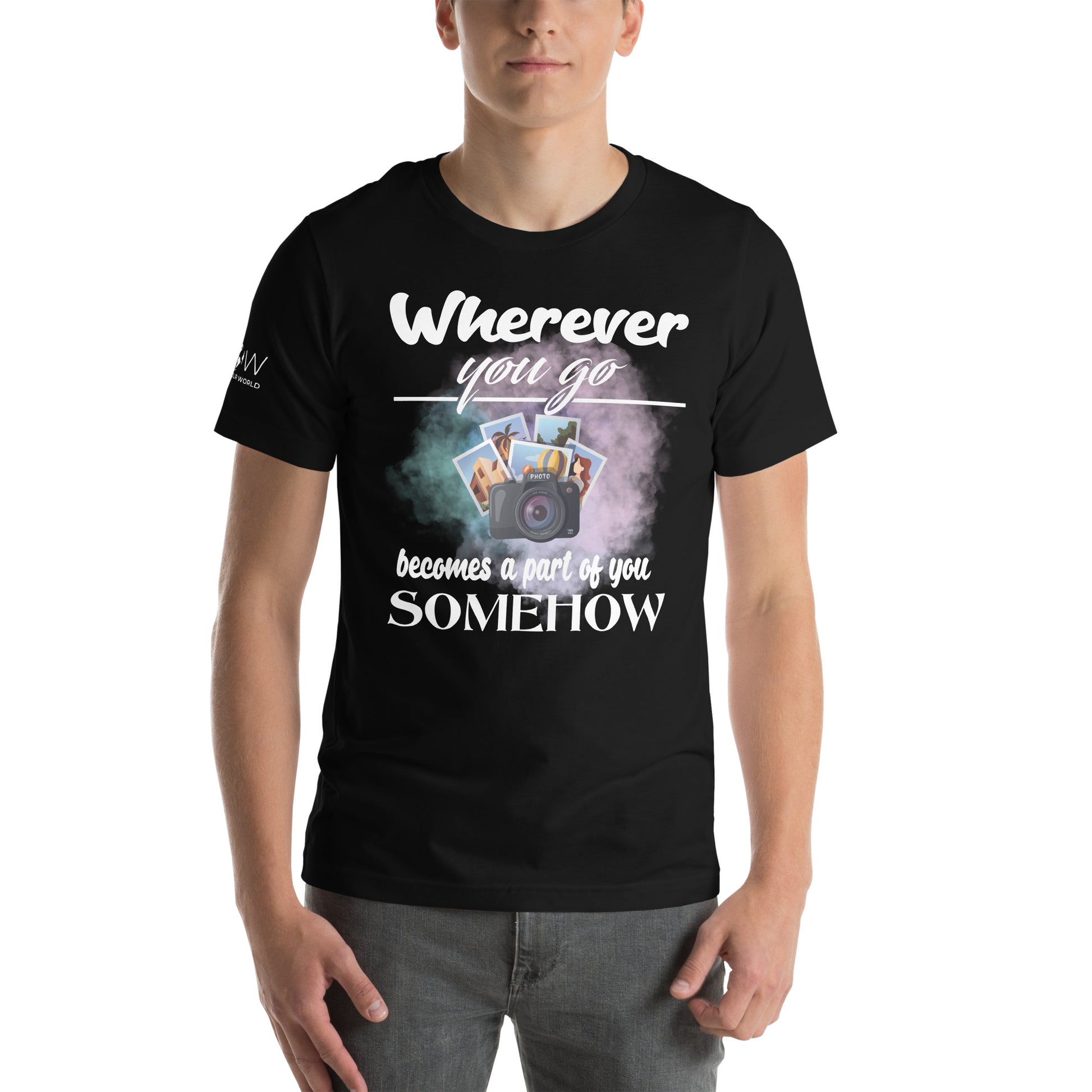 "Wherever You Go Becomes a Part of You Somehow" Men's Motivational Black T-Shirt