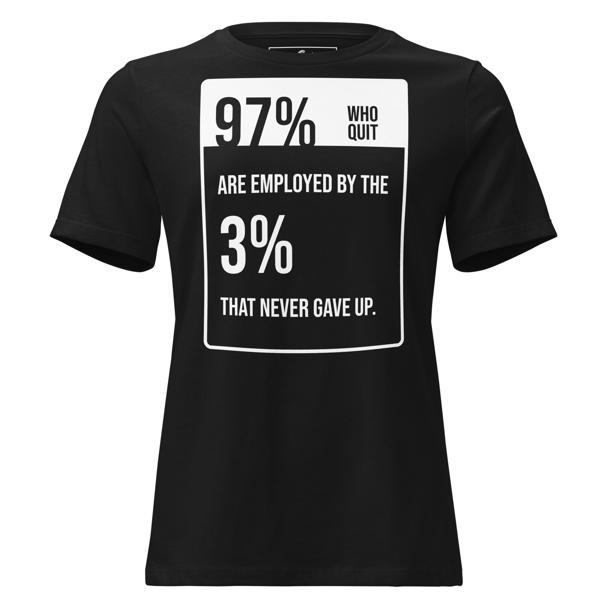 Who Quit Black Motivational Women’s T-Shirt