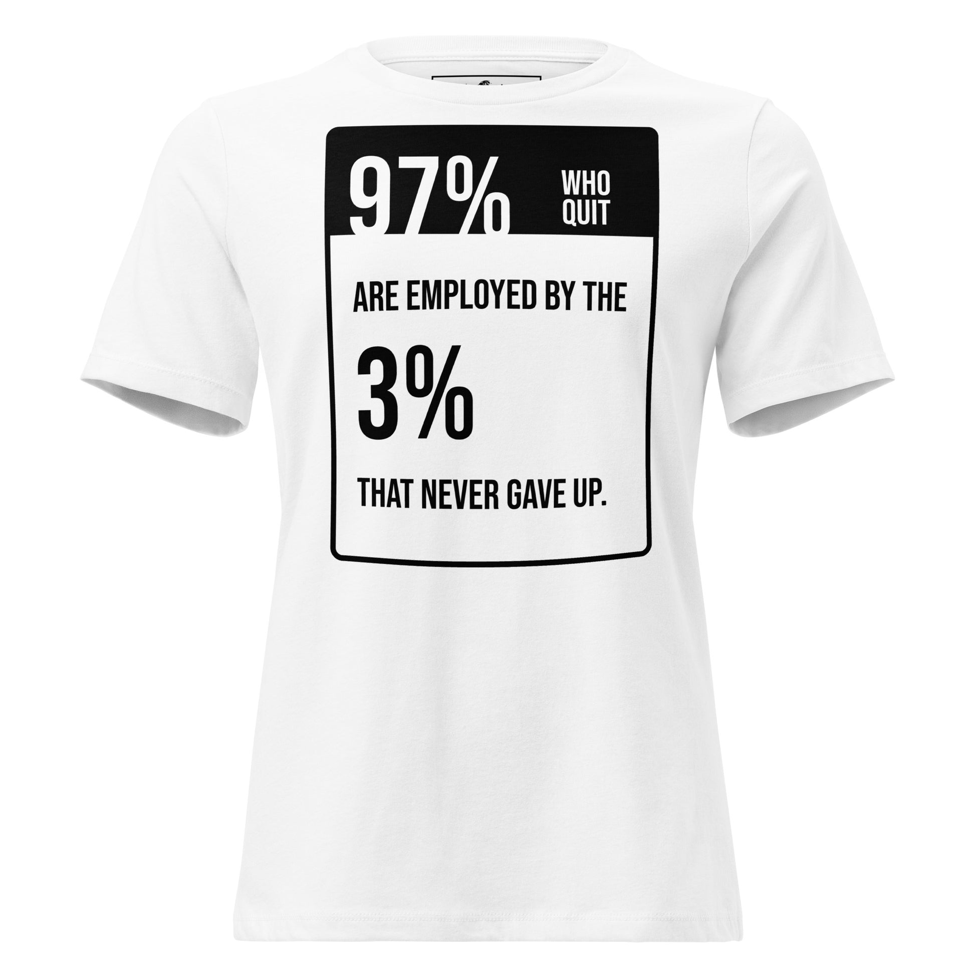 Who Quit White Motivational Women’s T-Shirt