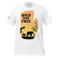 Wild and Free - African Wildlife White Motivational Men's T-Shirt