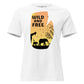 Wild and Free - African Wildlife White Motivational Women’s T-Shirt